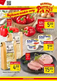 Delikatesy Piotruś Pan gazetka Strona 1: Schab wieprzowy bez kości €15,99, Dania Serek Truskawkowy €1,99