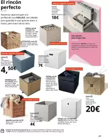 Catálogo IKEA Página 21: Fjäderharv caja con tapa €7,00, Dröna caja €4,50