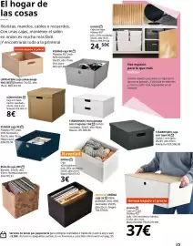 Catálogo IKEA Página 25: Kuggis caja con tapa €37,00, Gärdesgård caja con tapa €8,00