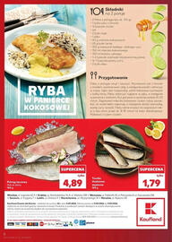 Kaufland gazetka tydzień 36 Strona 2: Tuszka śledziowa wędzona €1,79, Pstrąg tęczowy filet ze skórą €4,89
