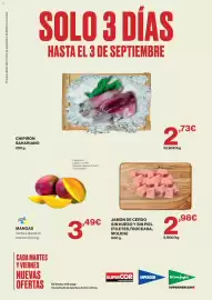 Catálogo Supercor Página 1: Chipirón Sahariano €2,73, Jamón de cerdo sin hueso y sin piel €2,98