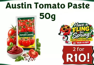 Foodeez catalogue week 36 Page 7: Austin Tomato Paste €10,00