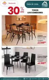 Folleto DelSol Página 17: Essentials Home comedor tipo madera, 4 sillas, mesa 120 cm de largo €3.149,93