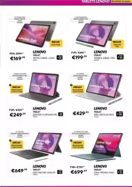 Folheto Radio Popular Página 49: Lenovo tablet yoga tb520fu pack €699,99, Lenovo tablet idea tab plus pack €429,99