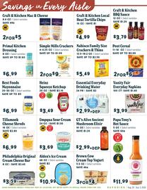 Market of Choice weekly ad week 35 Page 8: Nabisco family size crackers & thins €5,49, Tillamook cheese shreds €6,99