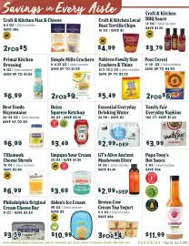 Market of Choice weekly ad week 35 Page 8: Nabisco family size crackers & thins €5,49, Tillamook cheese shreds €6,99