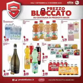 Volantino Elite Pagina 4: Acqua minerale Misia €1,38, Bibite Selex €0,85