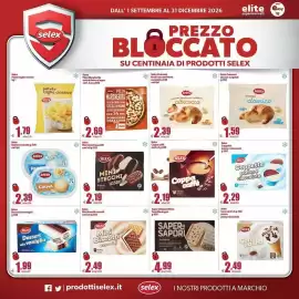 Volantino Elite Pagina 9: Selex Gelato vaschetta €2,39, Selex Mini stecchi assortiti €2,19