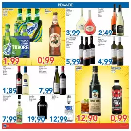 Volantino Sidis Pagina 16: Vino Mateus Bianco, Rosè €3,99, Vodka Absolut €12,99