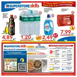 Volantino Sidis Pagina 20: Acqua Ruscella €1,20, Olio extra vergine di oliva Pantaleo €4,89