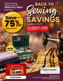 Fabricland flyer Page 1