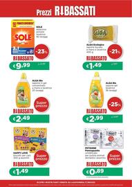 Volantino La Saponeria Pagina 4: Sole detersivo polvere lavatrice €9,99, ALGA Bio sapone gel lavatrice €2,99