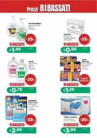 Volantino La Saponeria Pagina 2: Toffly Prestige carta igienica 2 veli €3,99, Naturaverde sapone liquido €1,49