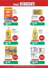 Volantino La Saponeria Pagina 4: Sole detersivo polvere lavatrice €9,99, ALGA Bio sapone gel lavatrice €2,99