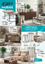 Folleto Mubak Página 8: Set mesas €139,00, Aparador €1.359,00