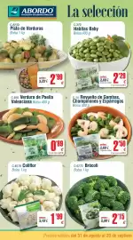 Folleto Abordo Página 2: Pisto de verduras €2,99, Coliflor €1,99