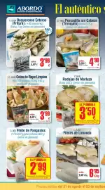 Folleto Abordo Página 4: Filetes de limanda €6,95, Filete de pangasius €3,79