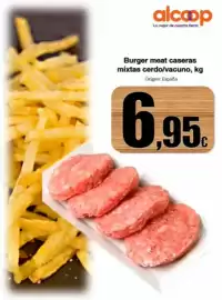 Folleto Super Alcoop semana 36 Página 10: Burger meat caseras mixtas cerdo/vacuno origen: españa €0,95