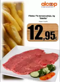 Folleto Super Alcoop semana 36 Página 12: Filetes 1ºa ternera-añojo, babilla €12,95