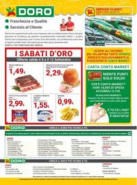 Volantino Doro Daily Pagina 12: Banane €0,99, Prosciutto cotto alta qualità Gran biscotto Rovagnati €2,29