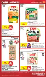 Catalogue Intermarché Contact page 19: Herta Tendre Croc' Comté €3,77, Herta Jambon le Bon Paris €2,19