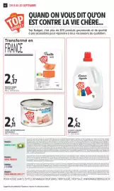 Catalogue Intermarché Express page 16: TOP BUDGET Morceaux de Thon Listao €2,11, TOP BUDGET Truite Fumée €2,37