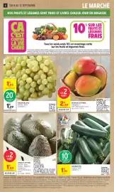 Catalogue Intermarché Express page 8: Fruits & Légumes de France Courgette €1,19, RAISIN BLANC €1,29