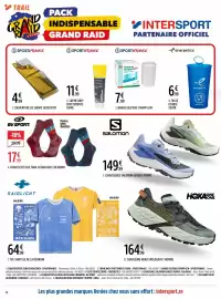 Catalogue Intersport page 12: SALOMON CHAUSSURES GENESIS FEMME €149,99, SPORTI FRANCE COUVERTURE DE SURVIE €4,99