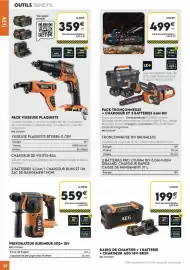 Catalogue Tout faire matériaux page 26: AEG PERFORATEUR BURINEUR SDS+ 18V €559,00, AEG RADIO DE CHANTIER €199,00