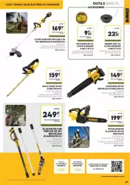 Catalogue Tout faire matériaux page 47: DEWALT TAILLE-HAIES XR 18V €159,00, DEWALT SOUFFLEUR XR 18V €149,00