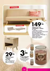 Catalogue La Foir'Fouille page 14: DOHAN CANAPÉ CLIC CLAC CONVERTIBLE €149,99, Atmosphera BOUGIE PARFUMÉE €3,90