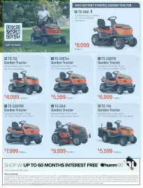 Husqvarna catalogue Page 14: Husqvarna TS 100i €8.099,00, Husqvarna TS 220TDF Garden Tractor €7.999,00