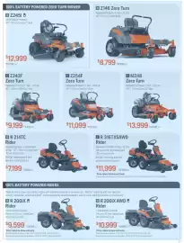 Husqvarna catalogue Page 15: Z146 Zero Turn €8.799,00, Husqvarna Z245i €12.999,00