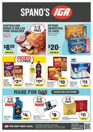 IGA catalogue week 36 Page 1: Australian boned & rolled pork shoulder €6,50