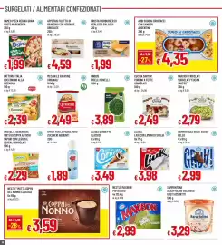 Volantino Galassia superstore Pagina 16: Sammontana Barattolino Panna Cotta €3,29, Findus Piselli Novelli €3,89