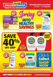 Cincotta Chemist catalogue Page 1: Dermaveen Gentle Soap-Free Wash €15,99, Dymista Allergy €27,89