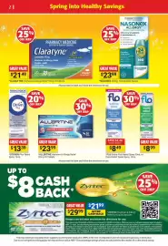 Cincotta Chemist catalogue Page 2: Claratyne Hayfever & Allergy Relief 10mg €21,49, Flo Saline Plus Nasal Spray €8,49