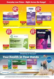 Cincotta Chemist catalogue Page 3: Sinupret Forte €14,99, Dimetapp Nasal Spray Decongestant €9,49
