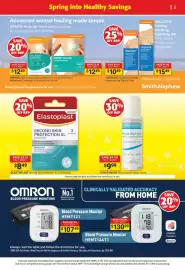 Cincotta Chemist catalogue Page 5: Elastoplast Second Skin Protection XL €8,49, Crystawash Wound Wash Spray €9,99