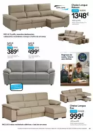 Folheto Hiper Centro do Móvel Página 49: Chaise Longue Eva €999,00, Sofá-cama robson €1.348,00