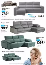 Folheto Hiper Centro do Móvel Página 55: Chaise Longue Livorno €989,00, Chaise Longue Foshan €789,00