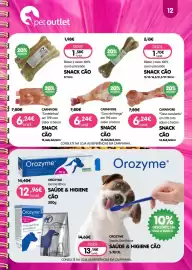 Folheto Petoutlet Página 13: Carnivore costelinhas €6,24, Orozyme gel dentífrico cão €12,96