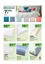 Folheto Moviflor Página 10: Almofada penas €12,99, Almofada super soft €13,99