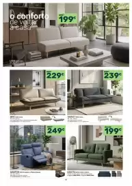 Folheto Moviflor Página 16: Harvey sofá-cama €239,00, Memphis sofá 2 lugares c/relax manual €249,00