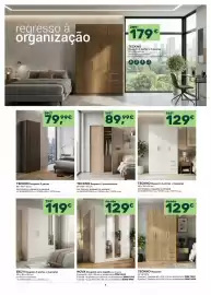 Folheto Moviflor Página 4: Teckno roupeiro 2 portas/correr €89,99, Teckno roupeiro €129,00