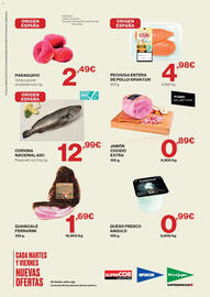 Catálogo Hipercor Página 2: Corvina Nacional ASC €12,99, El Corte Inglés Selection Jamón Cocido Extra €0,89