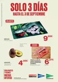 Catálogo Hipercor Página 1: Merluza €9,95, Gurmesa costilla tira de cerdo adobada o estilo argentino €6,27