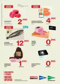 Catálogo Hipercor Página 2: Corvina Nacional ASC €12,99, El Corte Inglés Selection Jamón Cocido Extra €0,89