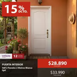 Catálogo Mimbral Página 7: Puerta interior hdf 2 paneles 2 metros blanca igal €28.890,00