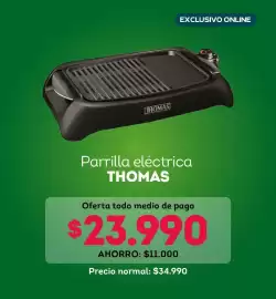 Catálogo Tottus Página 5: Thomas - parrilla eléctrica €23.990,00